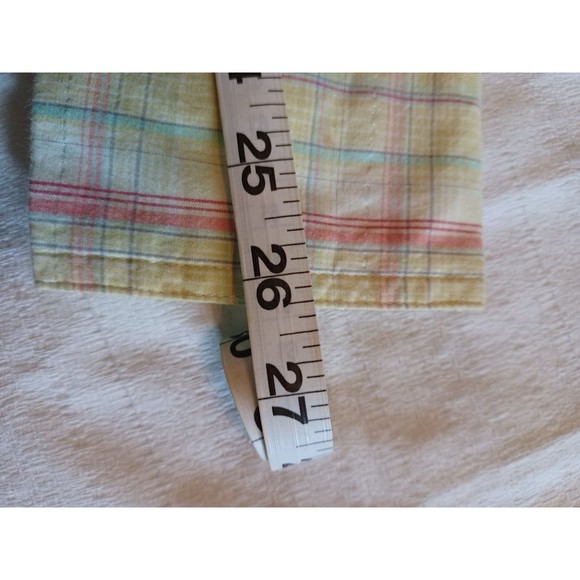 Twenty X Women's L/S plaid Pearl Snap Tailored Fit Blouse. L Pink/Yellow - Picture 7 of 8